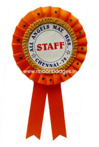 Ribbon badges for all angels matriculation higher secondary school, chennai